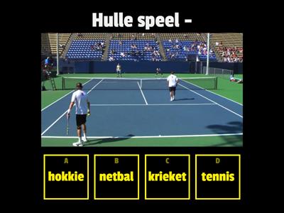 Afrikaans Vocab - Ek Hou van Sport