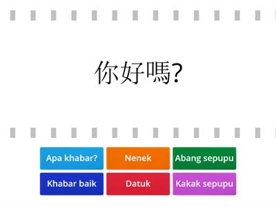 詞彙教學馬來語J2P3