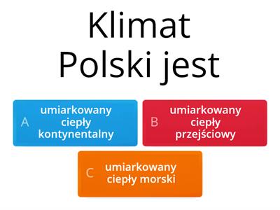 Klimat Polski - klasa 7