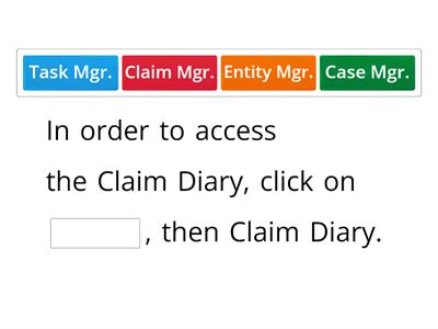 Claim Screen Fill-in-the-blank