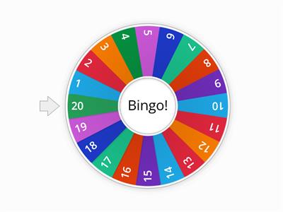 Number bingo 1-20