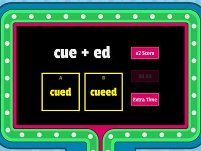 Adding Suffixes to Phonetic Skill 5 Gameshow