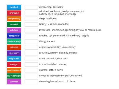 Of Mice and Men Vocab