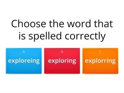 Choose the Correct Spelling L3 Unit 4