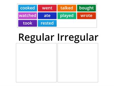 (3RO) W10. Regular Or Irregular verbs