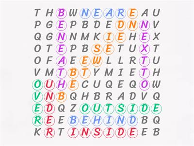 Preposition Wordsearch