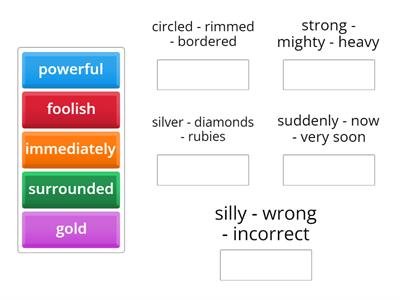 The Golden Touch - Developing vocabulary