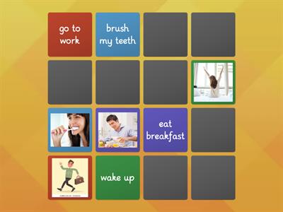 Daily Routine Matching Game