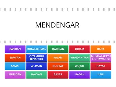 SIFAT-SIFAT WAJIB ALLAH