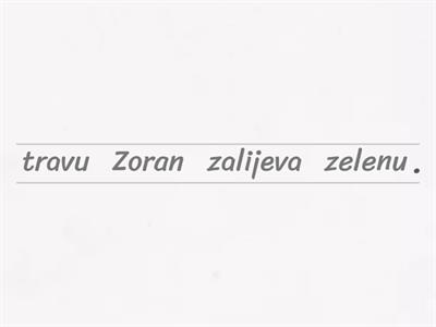 Hrvatski jezik 2.razred Sastavi pravilne rečenice (za djecu s teškoćama)