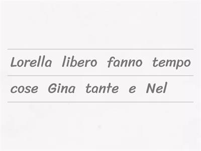 Completa le frasi con i verbi dati - Presente indicativo 