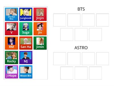 BTS and ASTRO k-pop