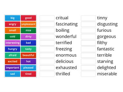 Gradable Non Gradable Adjectives - Teaching Resources