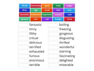 Gradable and non gradable adjectives