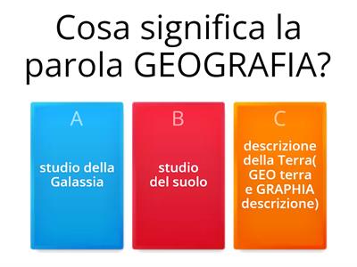 GEOGRAFIA classe quarta primaria