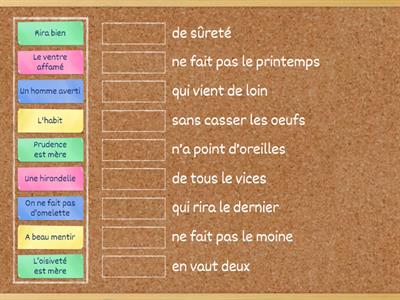 PROVERBES EN FRANÇAIS  (1) 