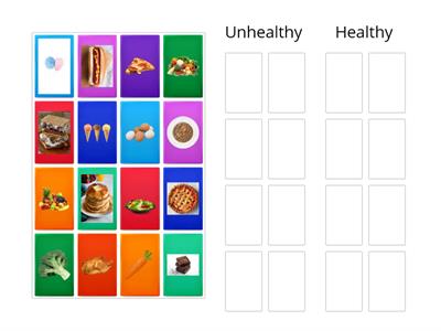 healthy vs unhealthy food