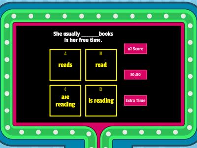 Prepare 7. Ukrainian Edition. Unit 01. Grammar Game 1. Present simple and continuous