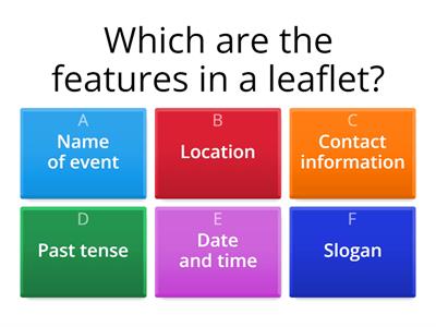 Features of leaflet