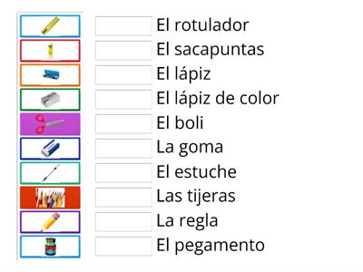 Classroom Objects Spanish
