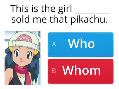 [pokemon] Who and Whom Quiz