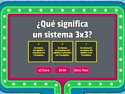 Sistema de ecuaciones "3x3" DM