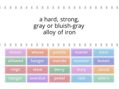 Spelling List #11 Practice Games