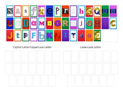 Letter Sort Uppercase and Lowercase Letters