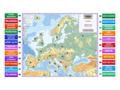 EUROPA - GÓRY, NIZINY, WYSPY, PÓŁWYSPY