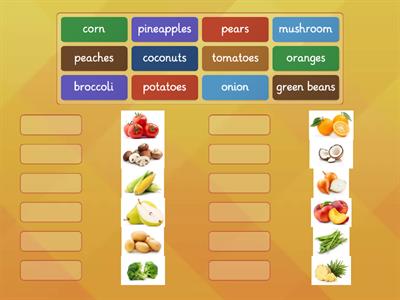 Fruit and vegetables