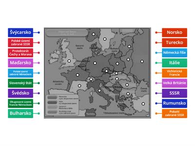 D9 - Mapa Evropy v r. 1940