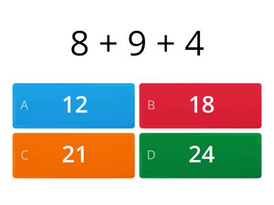 Calcul mental (additions niveau 3)