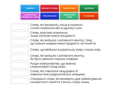 6 клас. Лексикологія. Повторення в кінці року.