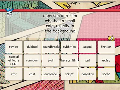 fast quiz CINEMA FILMS EF Intermediate all words