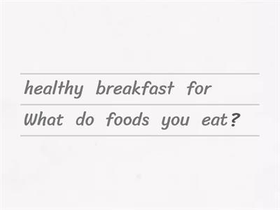 Healthy Habits - Questions