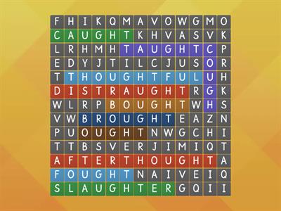 Word Search augh and ough 