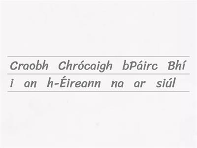  An Cluiche Mór - Sentences