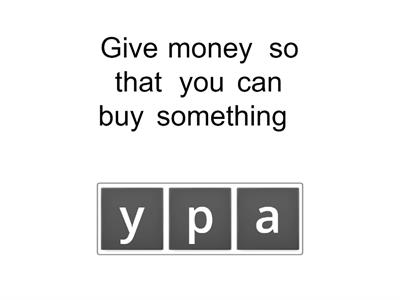 Money verbs  (tipo 2)