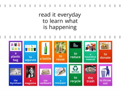 Recycling vocabulary