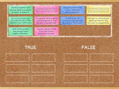 EAP4B week 9.3PM-Academic Integrity - true or false?