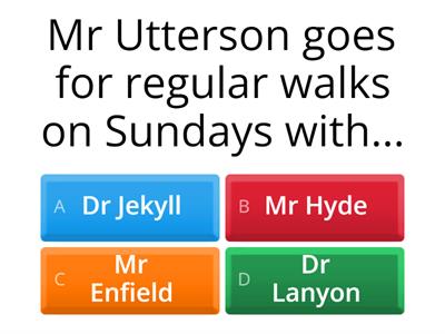 Dr Jekyll and Mr Hyde questions (chapter 1)