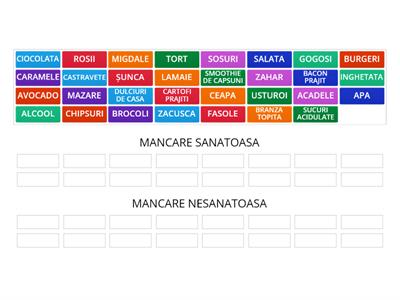 MANCARE SANATOASA/NESANATOASA