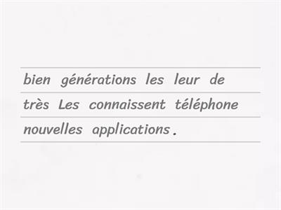 IB French sentence structures - technologie