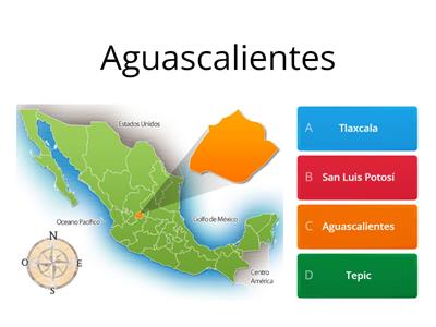 "República Mexicana" (Capitales y ubicación)