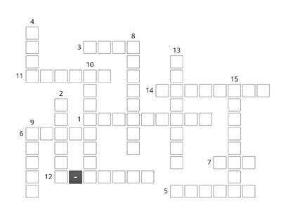 Clothes  and accessories crossword (translation)