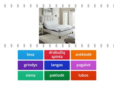 Learn Lithuanian - bedroom objects