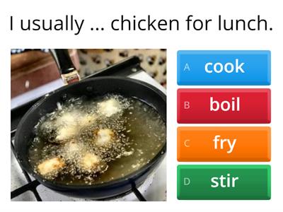 Activity for cooking
