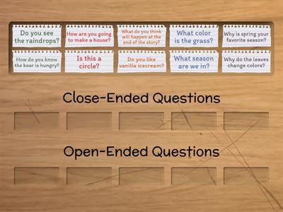Close-Ended and Open Ended Questions