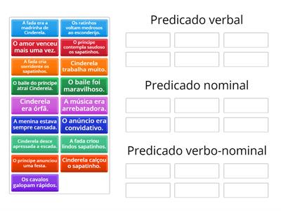 Predicado verbal,  nominal ou verbo-nominal