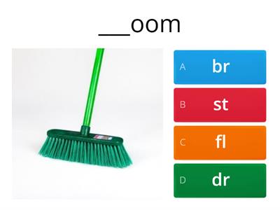 Consonant blends (br/ dr/ fl/ tr/str)